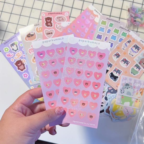 Mini Heart Stickers — Missing Q Press