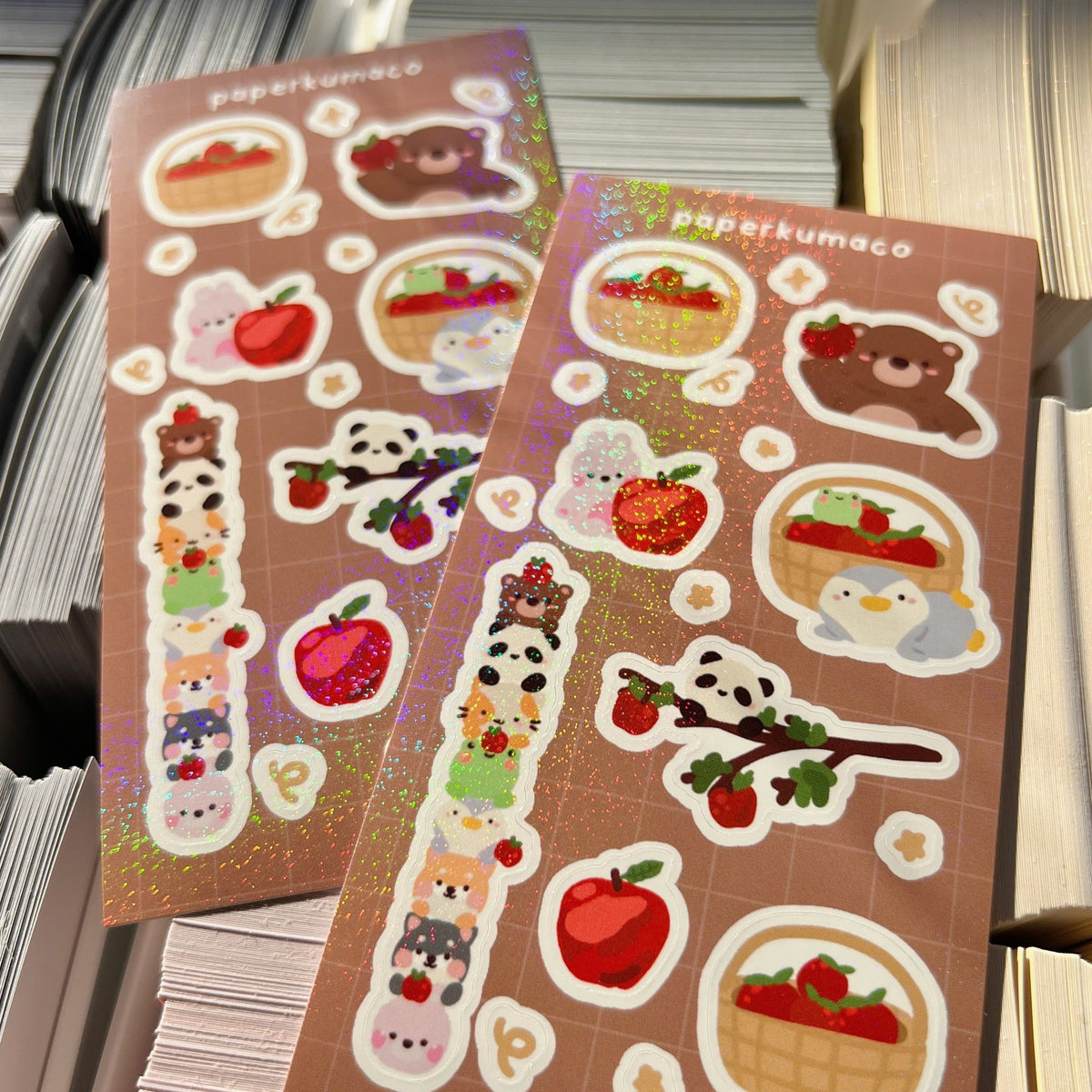 Apple Picking Shimmer Sticker Sheet