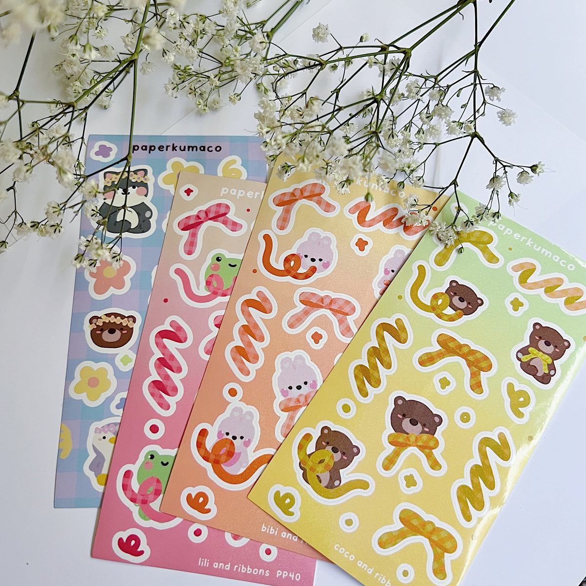 Coco and Ribbons Shimmer Sticker Sheet