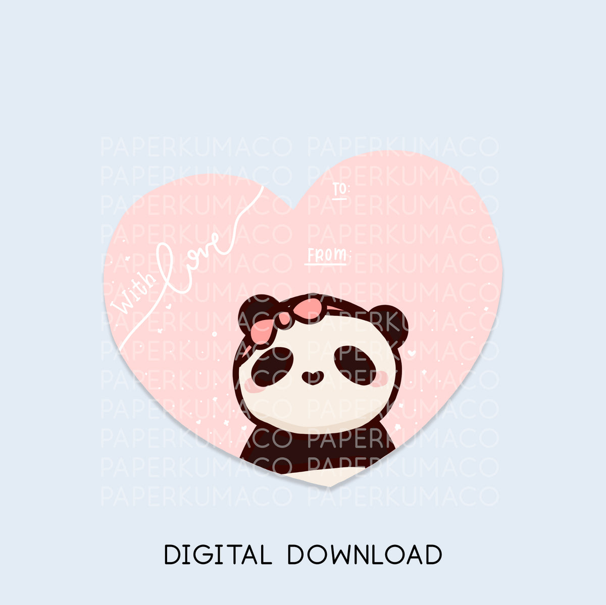 Bobo Valentine&#39;s Day Card - Digital Download