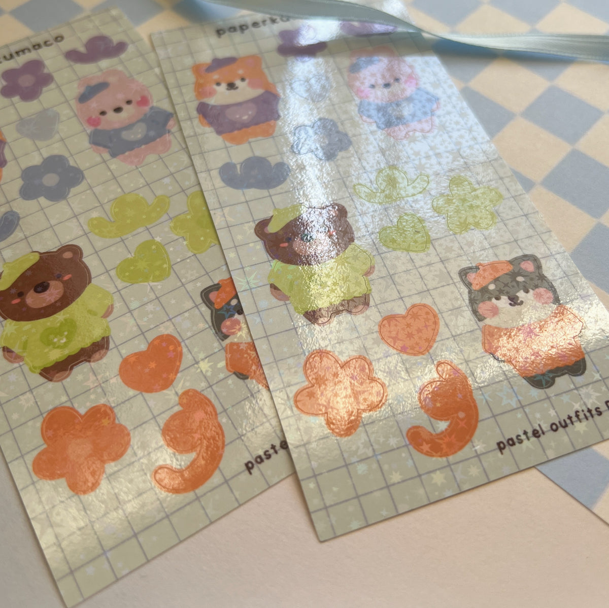 Pastel Outfits Shimmer Sticker Sheet