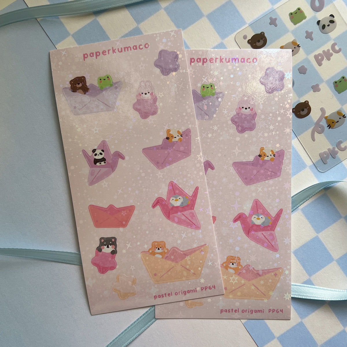 Pastel Origami Shimmer Sticker Sheet
