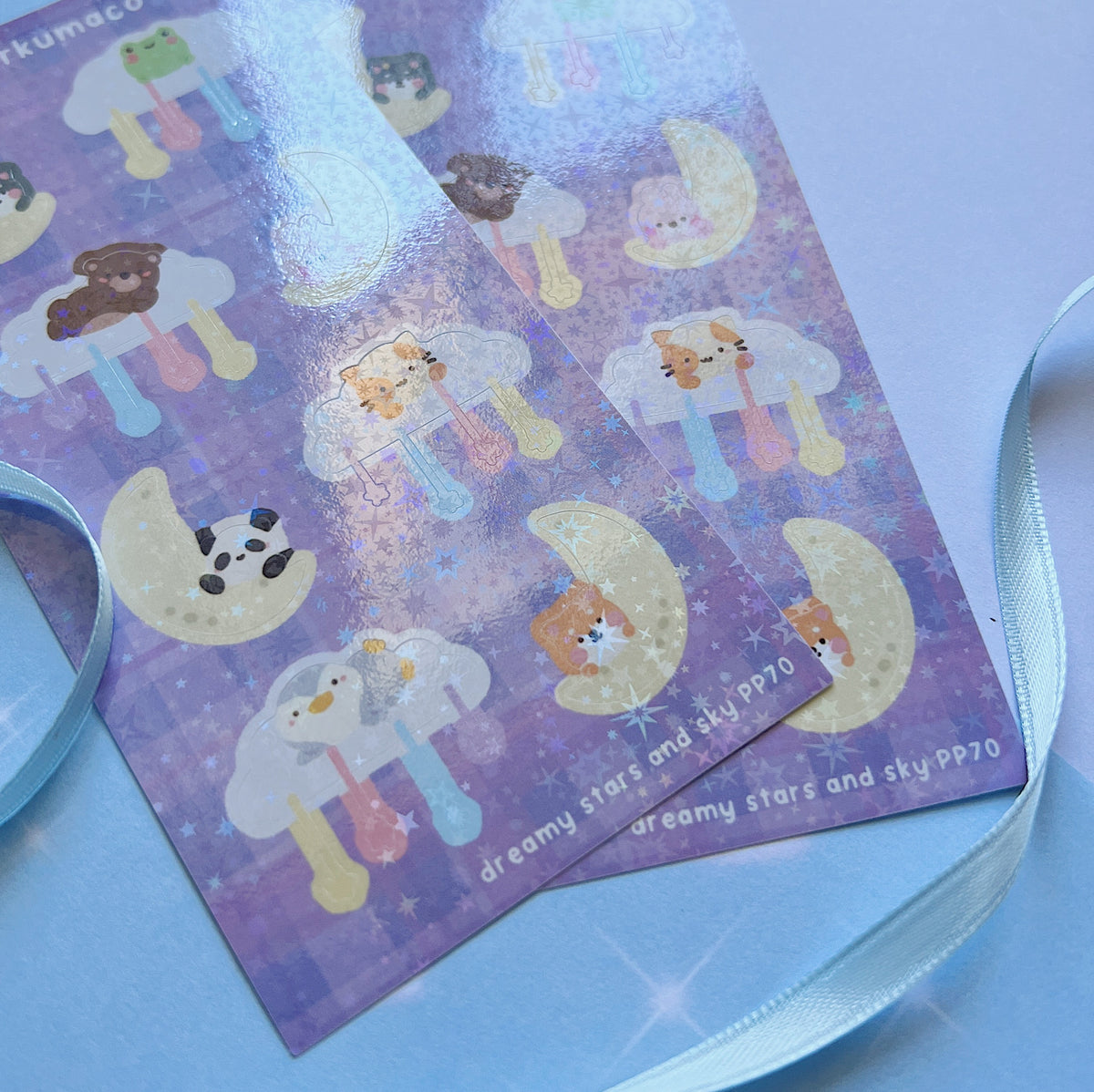Dreamy Stars and Sky Shimmer Sticker Sheet