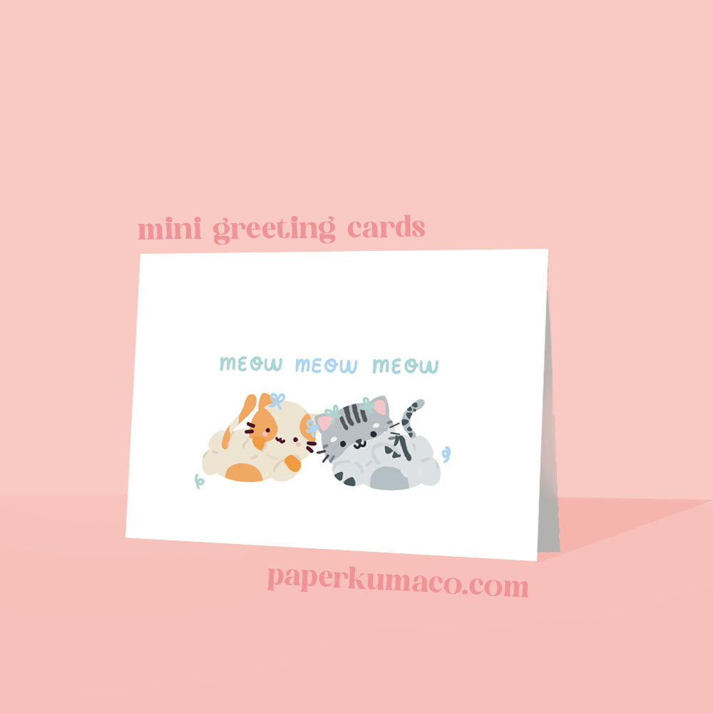 meow meow meow greeting card