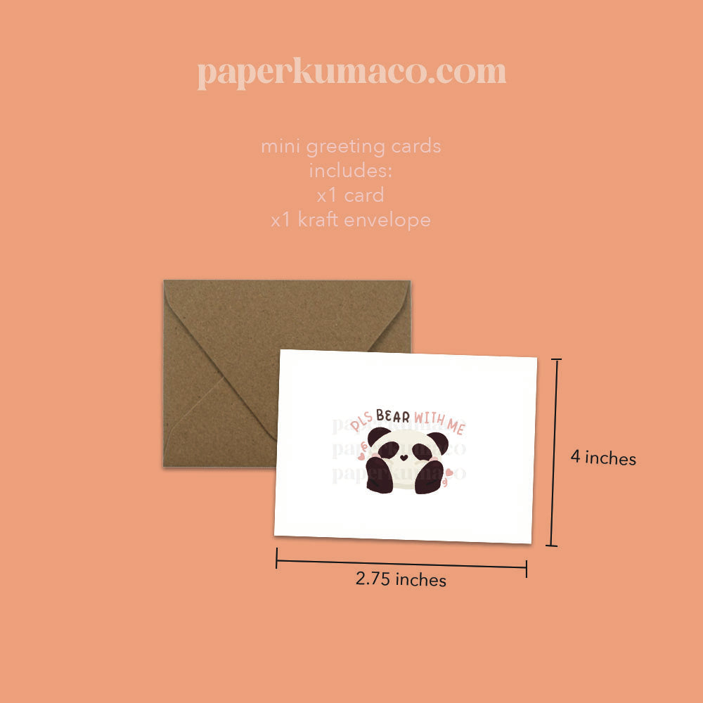 pls bear with me greeting card