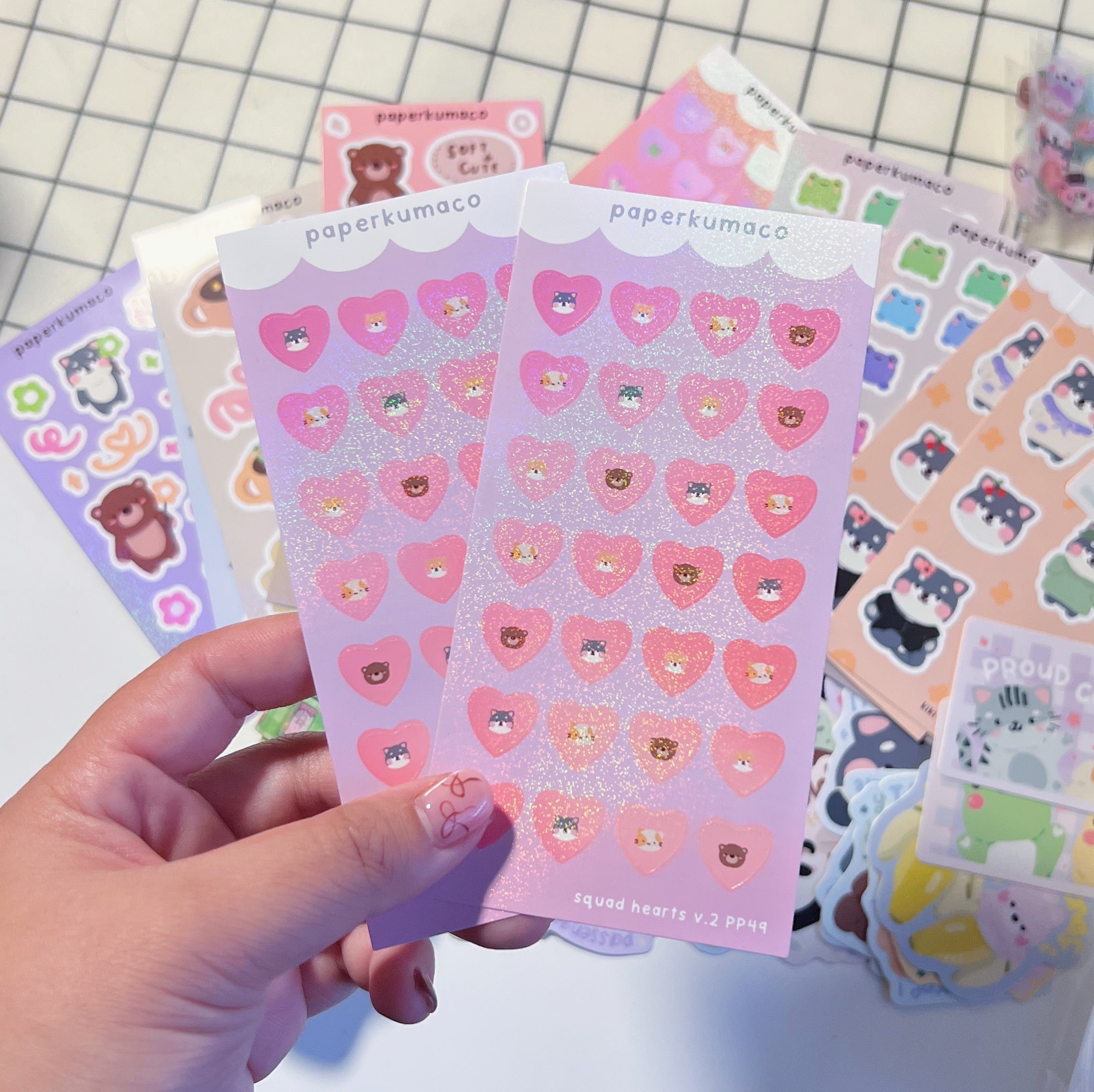 Mini Heart Stickers — Missing Q Press