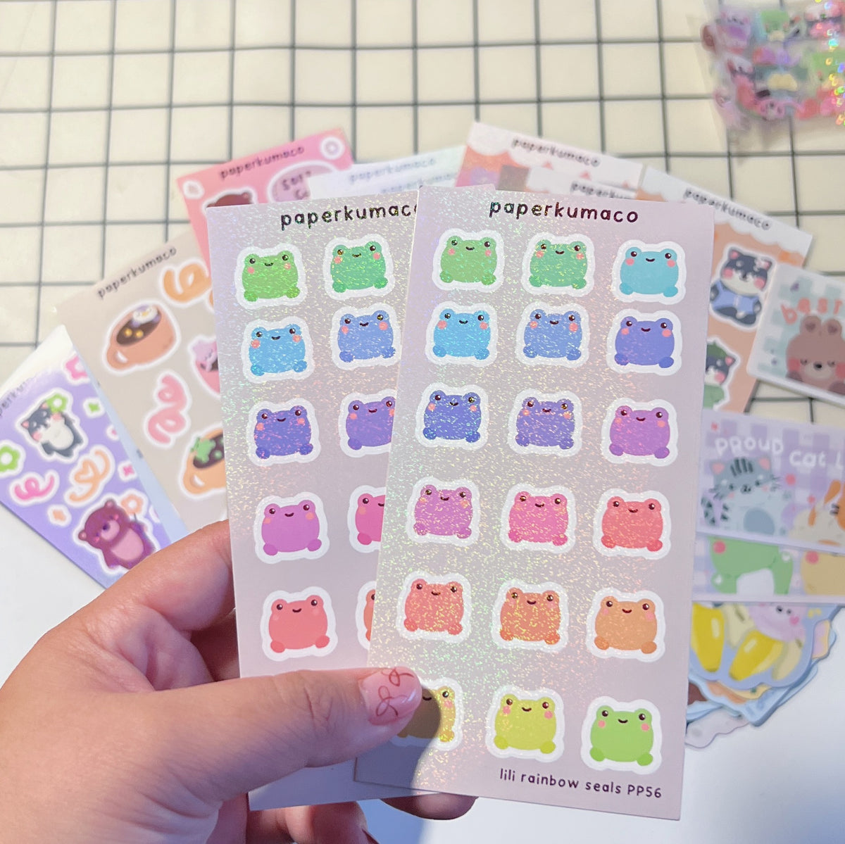 Lili Rainbow Seals Shimmer Sticker Sheet