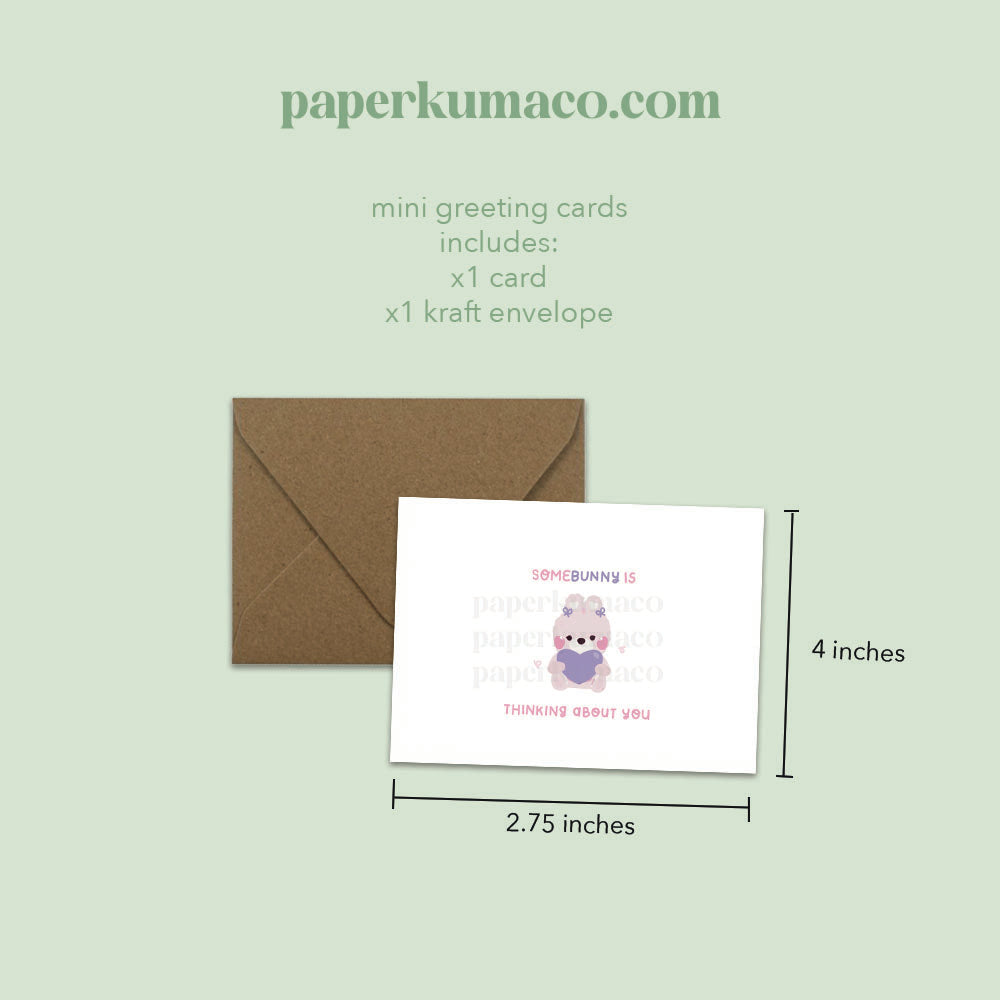 somebunny is thinking about you greeting card