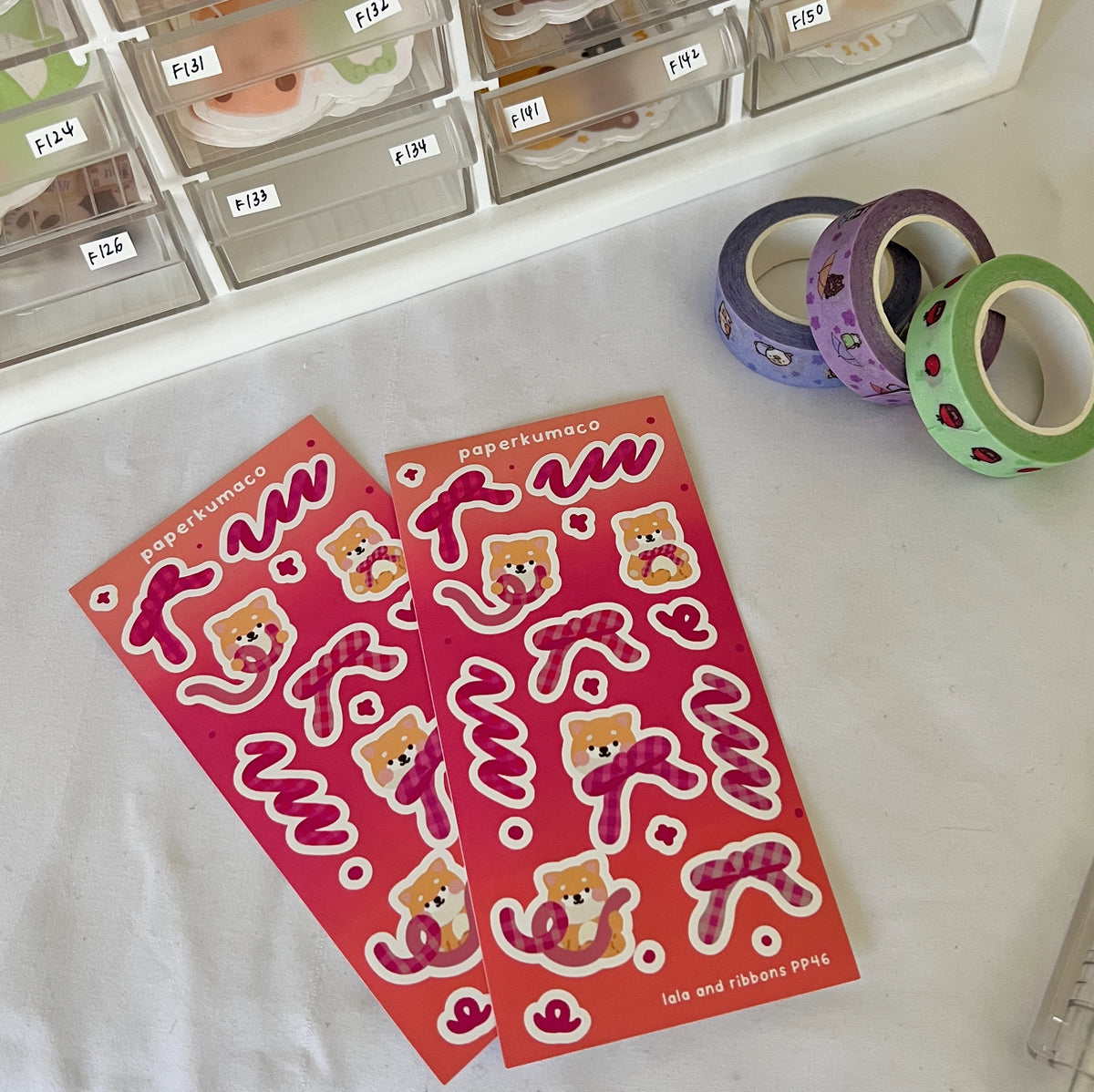Lala and Ribbons Shimmer Sticker Sheet