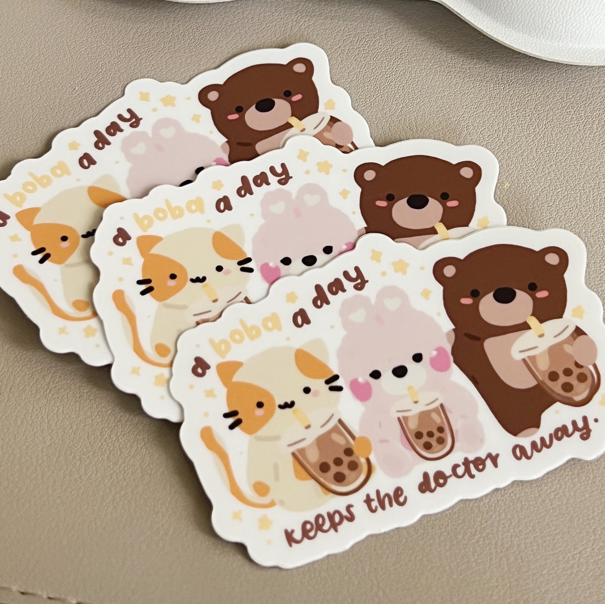A Boba a Day Keeps the Doctor Away Vinyl Die Cut Sticker