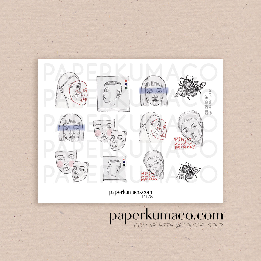Human Sketches Stickers