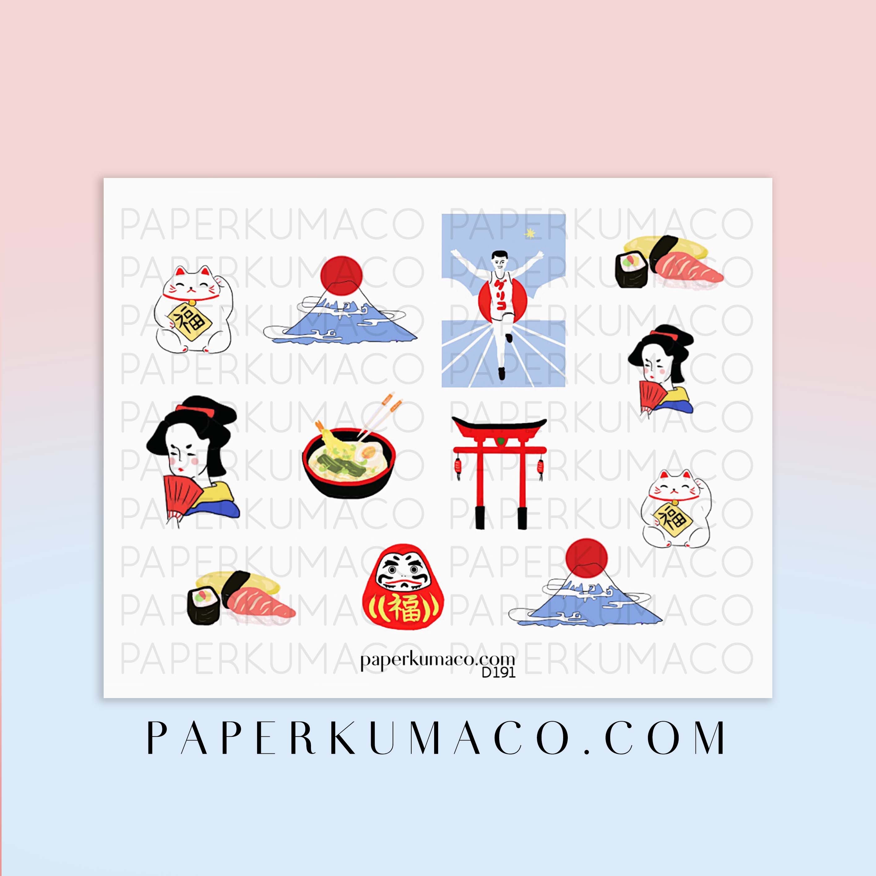 Cafe Girl Decor Stickers - paperkumaco