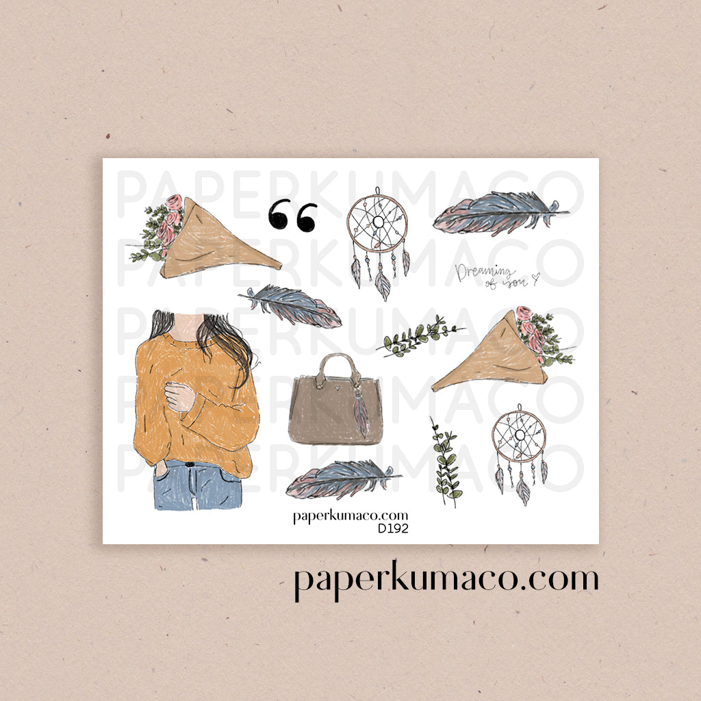 Hobo Dreams Feather Stickers