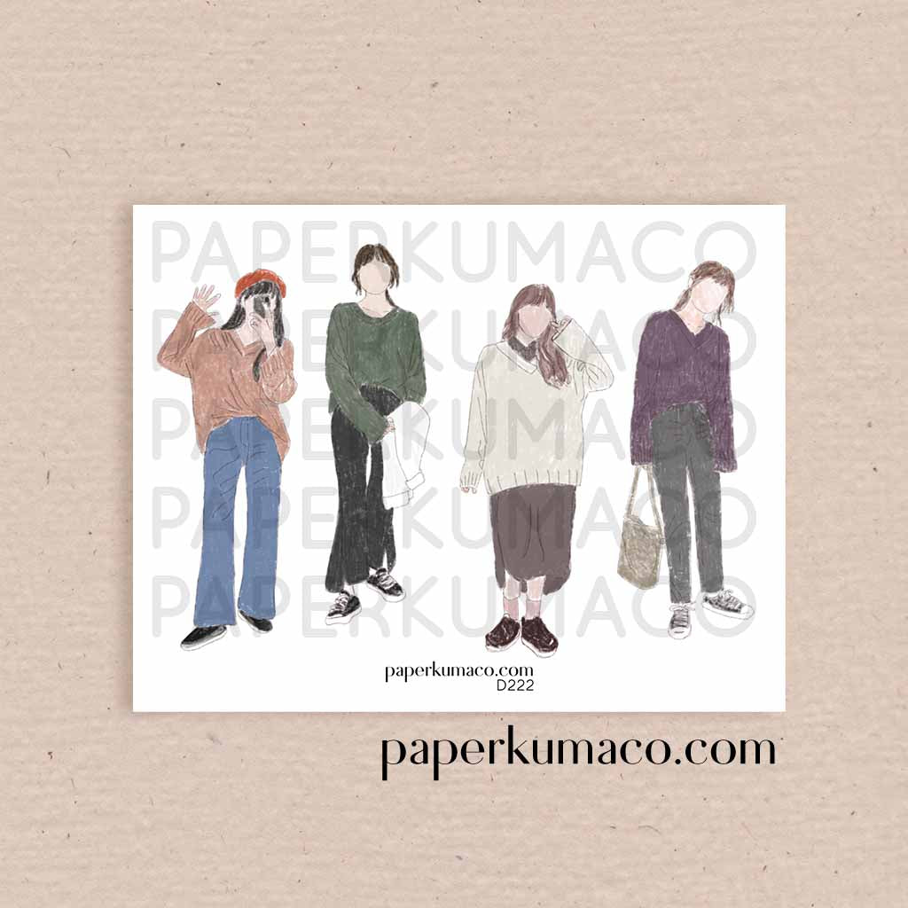 Autumn Outfits Decor Stickers