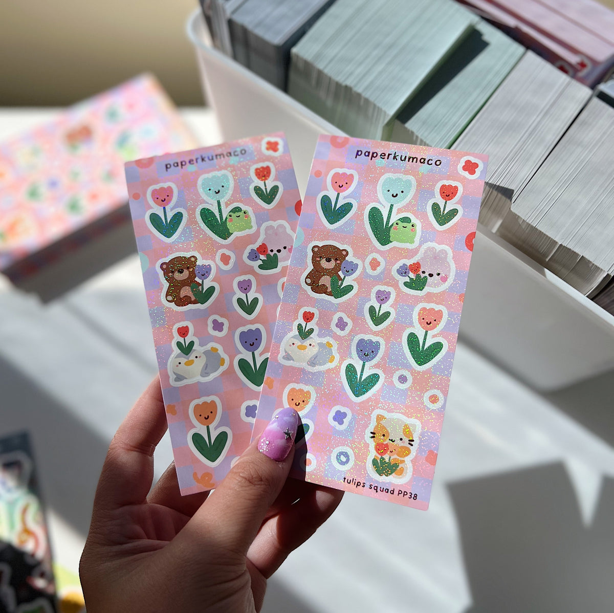 Tulips Squad Shimmer Sticker Sheet