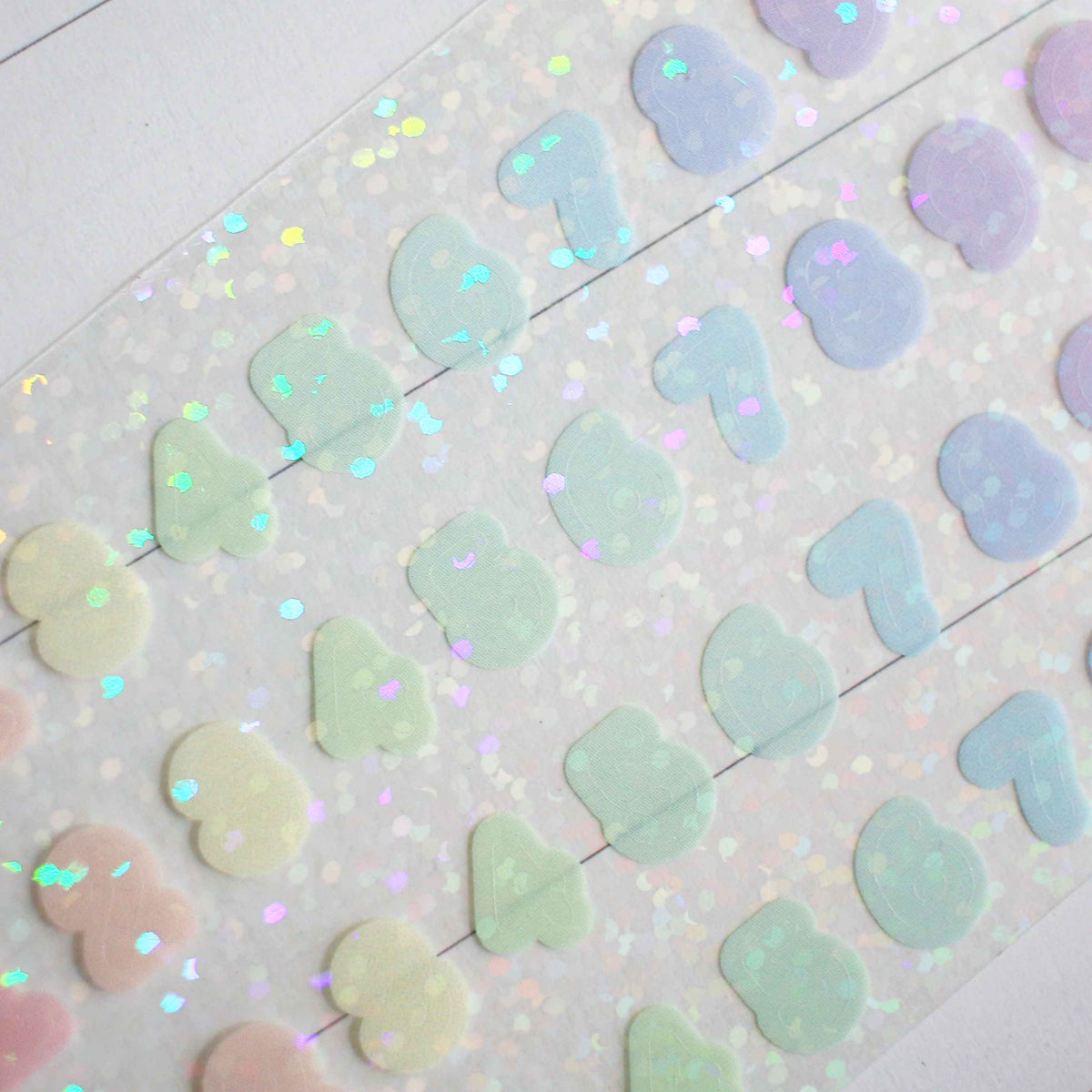Pastel Numbers Holo Sticker Sheet