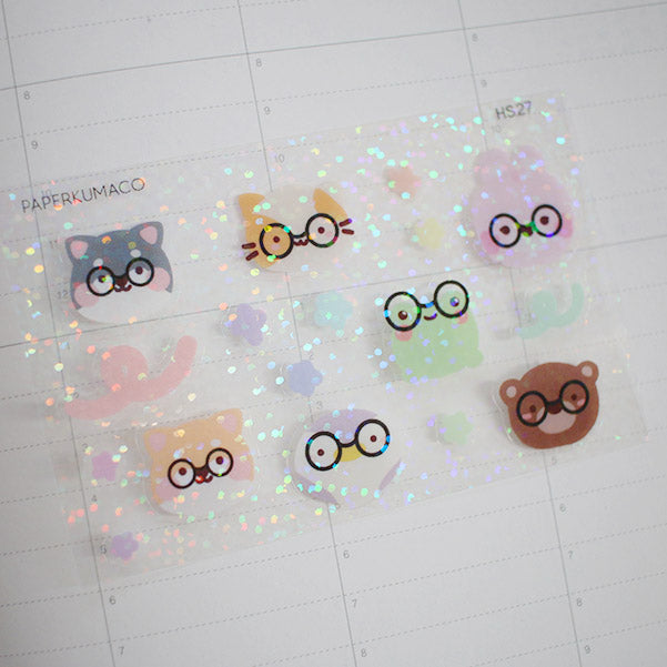 Nerd Glasses Sticker Sheet