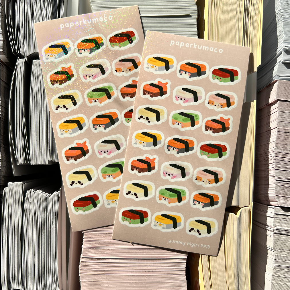 Yummy Nigiri Shimmer Sticker Sheet