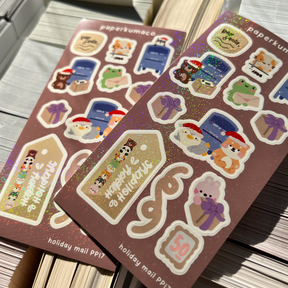 Holiday Mail Shimmer Sticker Sheet