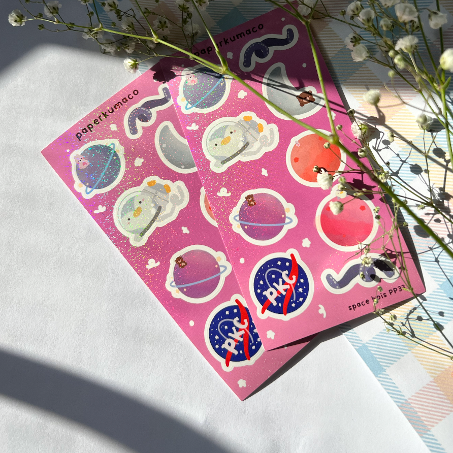 Space Bois Shimmer Sticker Sheet