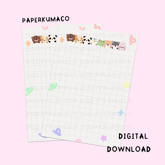 Squad Confetti Grid Paper - Digital Download