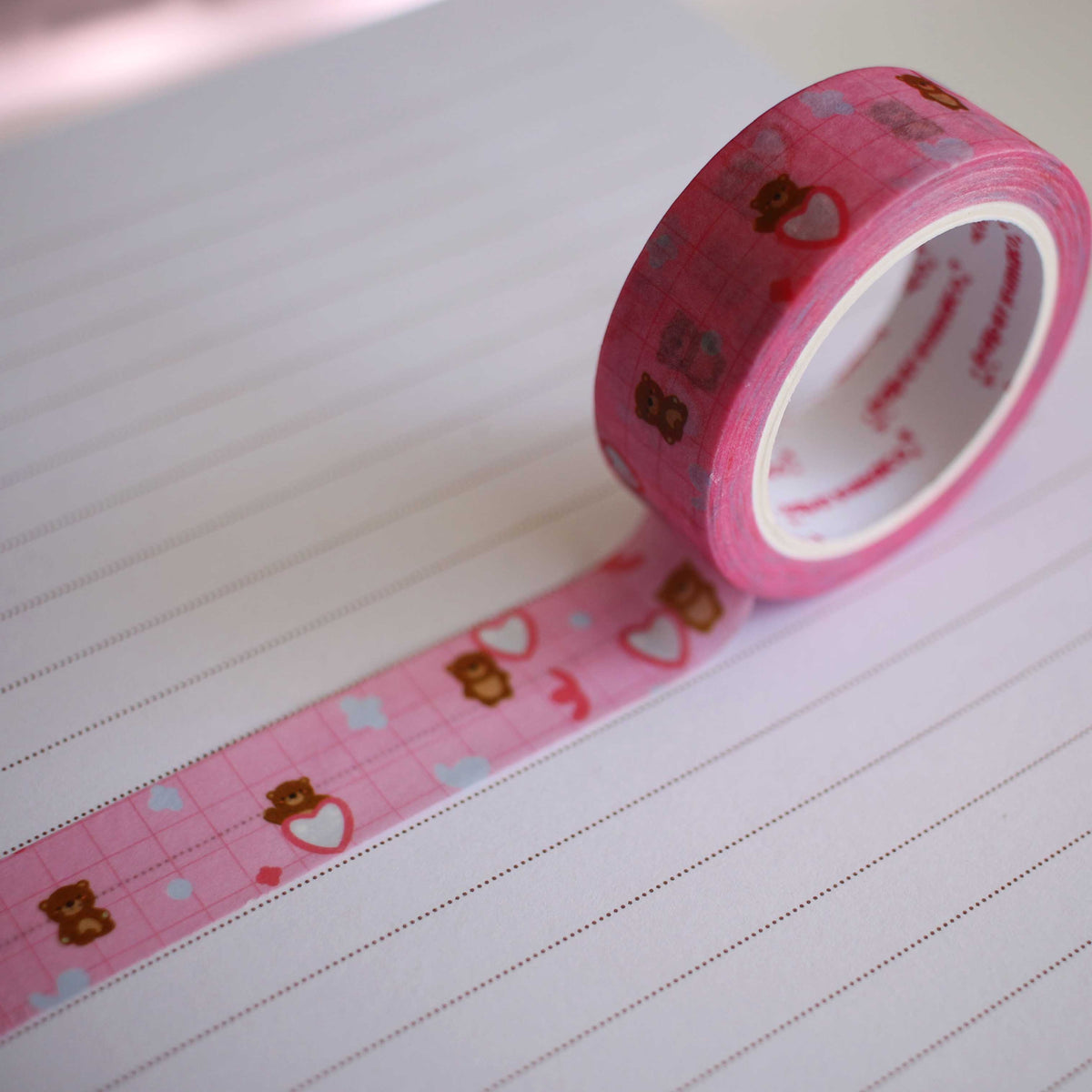 Coco Heart Mirrors Grid Pink Washi Tape