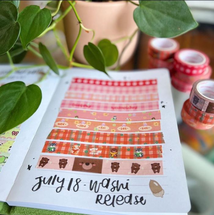 Days of the Week Flower Power Squad Washi Tape