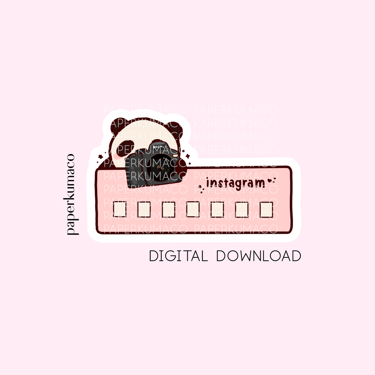 Bobo Instagram Tracker Clipart - Digital Download