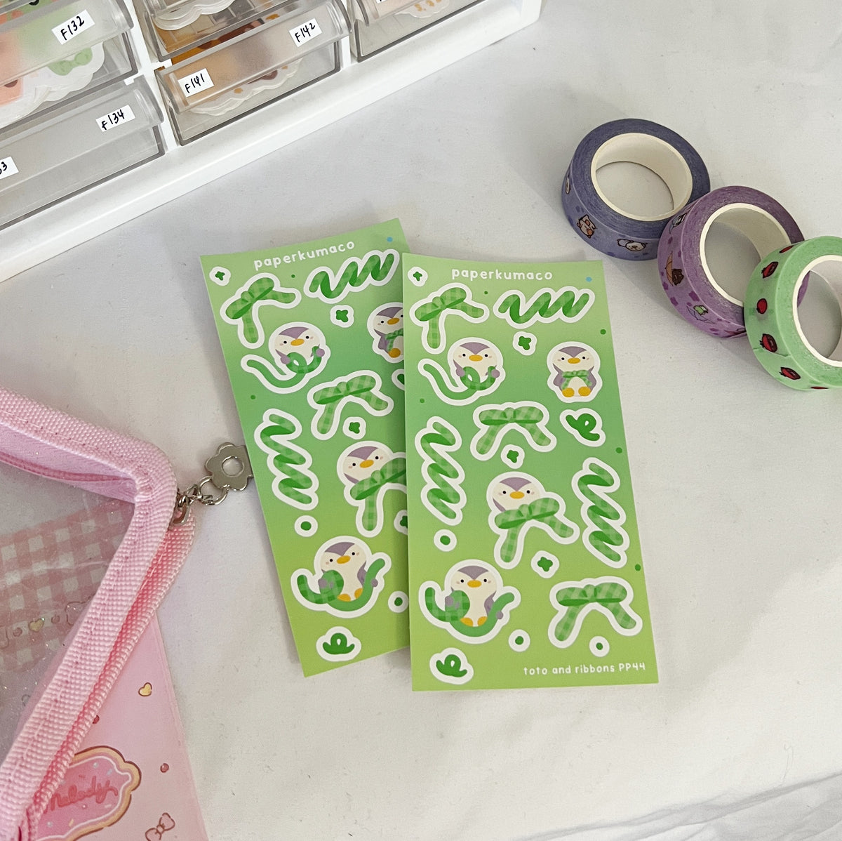 Toto and Ribbons Shimmer Sticker Sheet